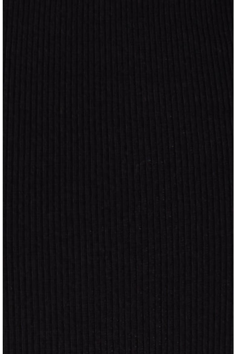 x EmRata Morrison High Waist Flare Rib Knit Pants, Alternate, color, TRUE BLACK