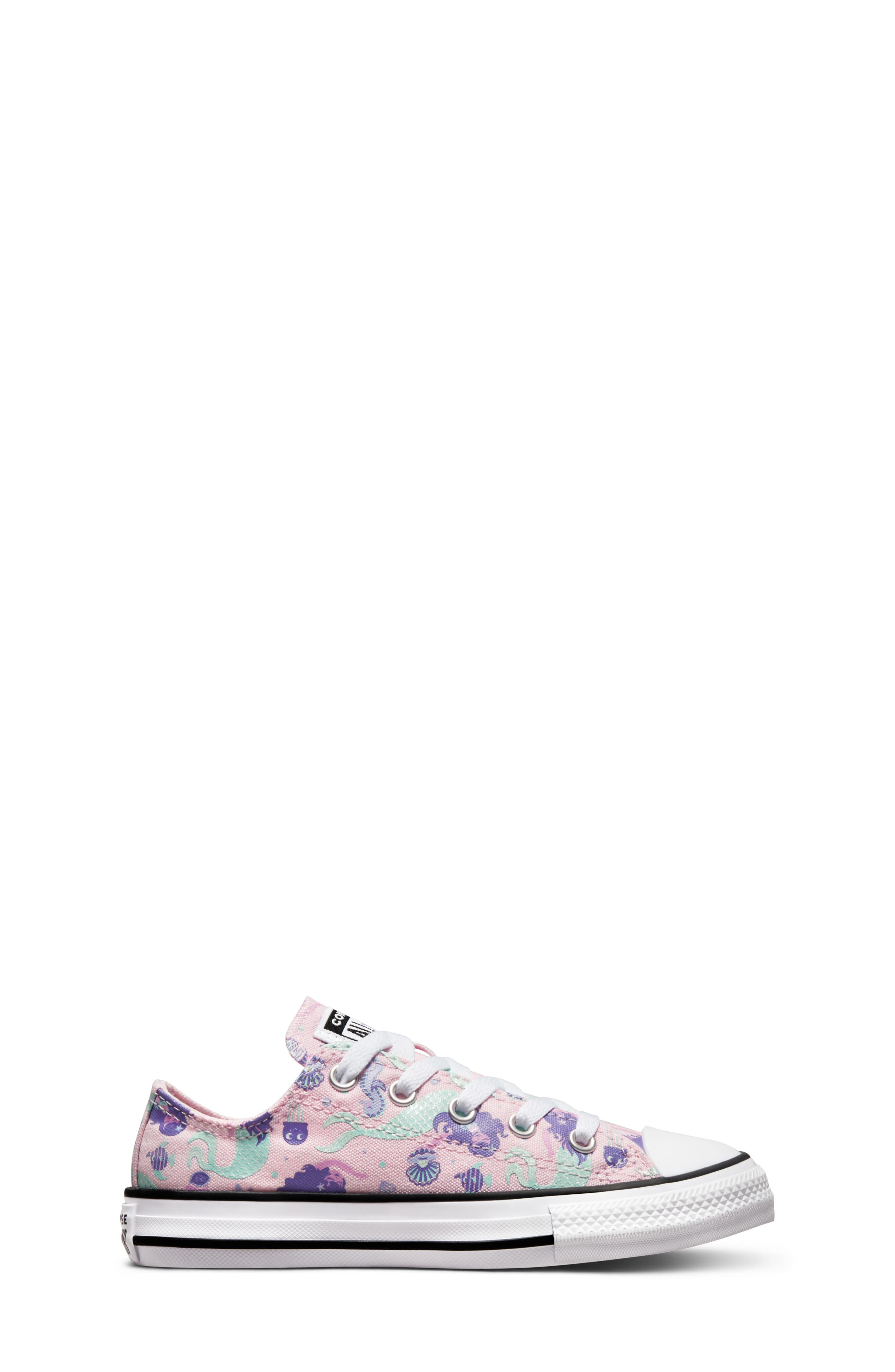 Chuck Taylor® All Star® Mermaid Low Top Sneaker, Alternate, color, PINK FOAM/ WILD LILAC