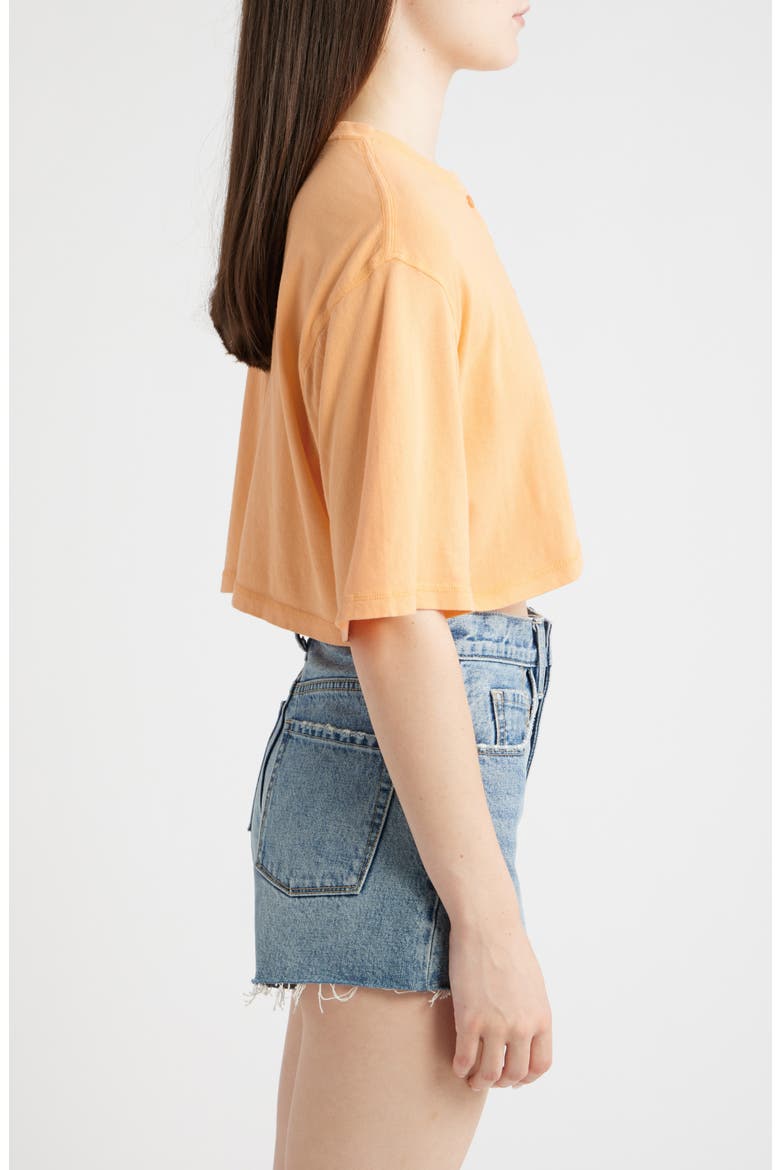Carefree Organic Cotton Crop Top, Alternate, color, PEACH COBBLER