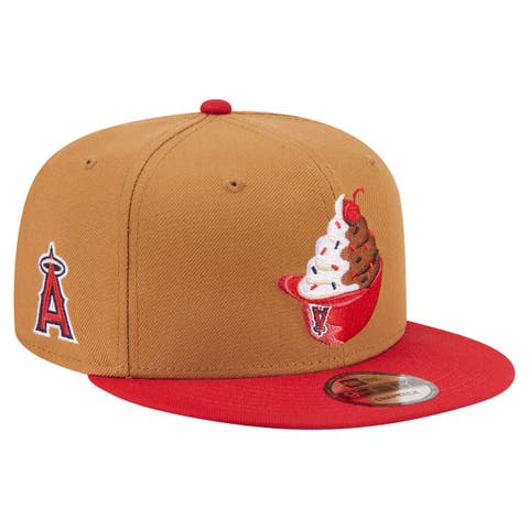Men's New Era Khaki/Red Los Angeles Angels Ice Cream 9FIFTY Snapback Hat