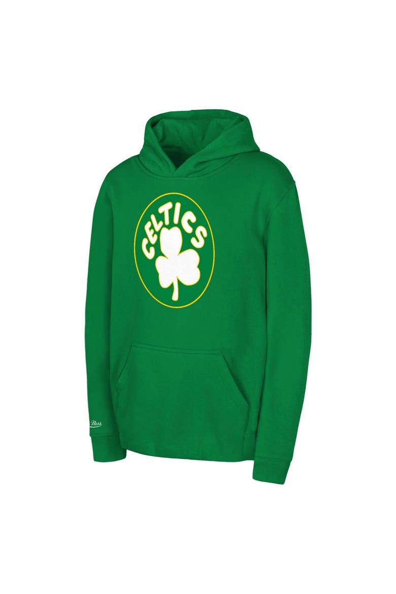 Toddler Mitchell & Ness Kelly Green Boston Celtics Retro Logo Pullover Hoodie, Main, color, Kelly Green