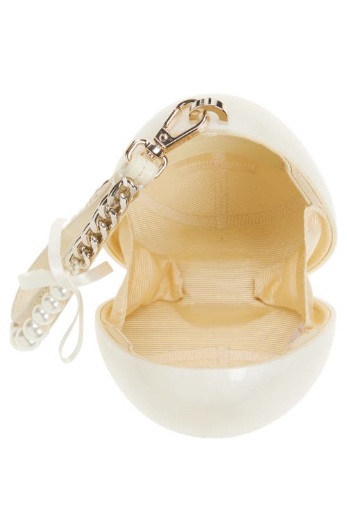 Simone Rocha Micro Egg Clutch With Imitation Pearl Strap