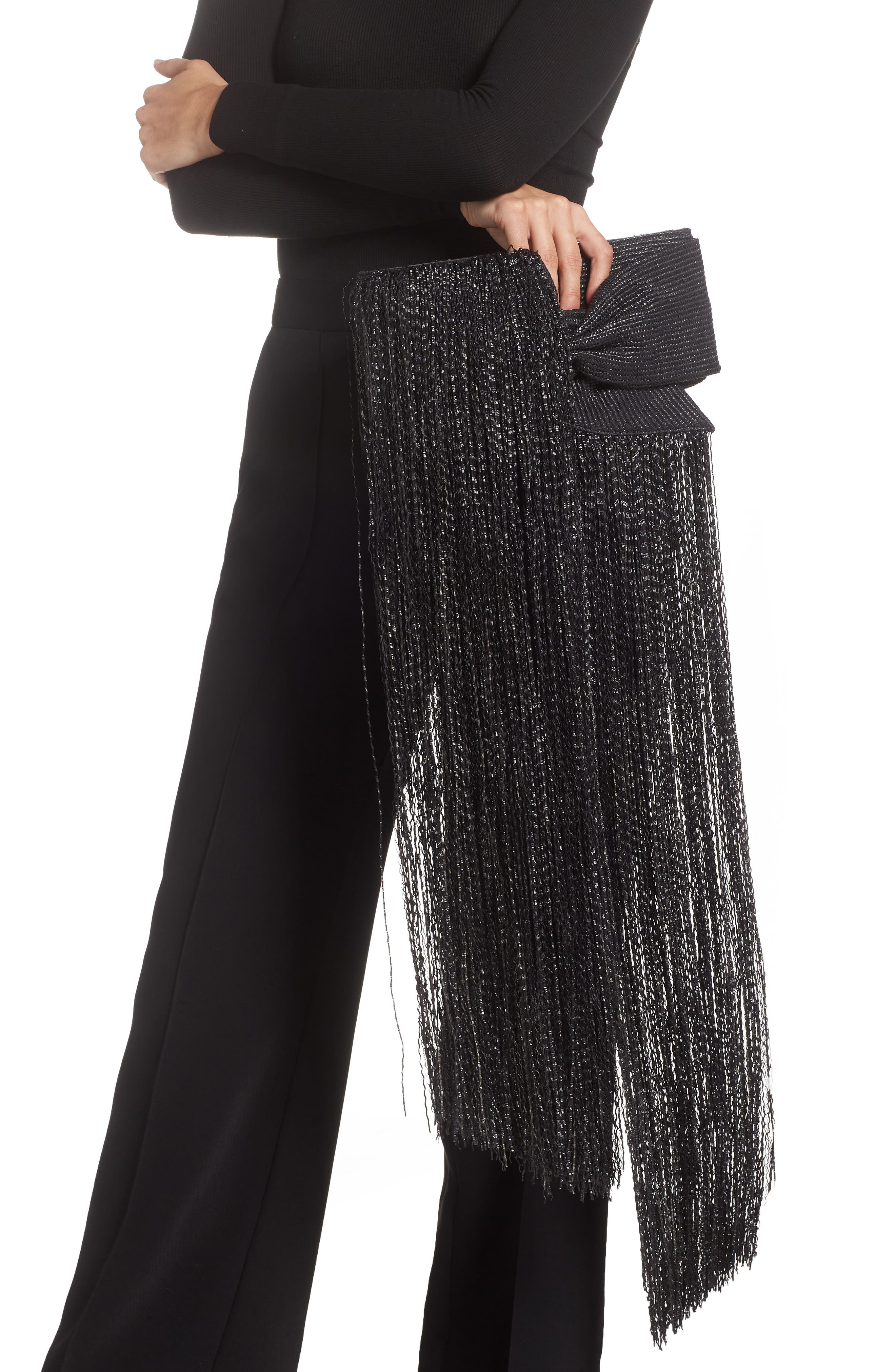 Cult Gaia Banu Mini Fringe Clutch, Alternate, color, 