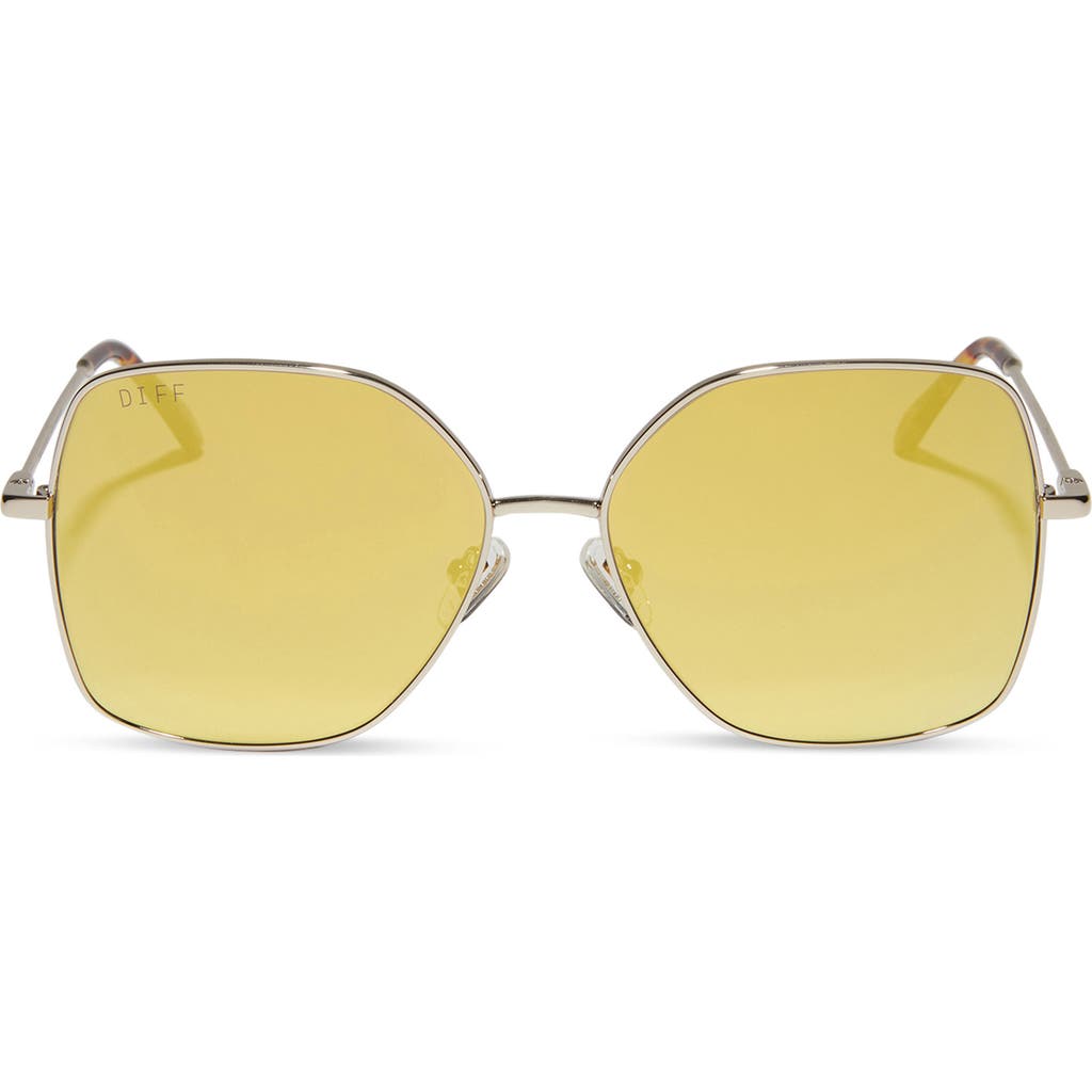 Diff 55mm Iris Butterfly Sunglasses In Gold