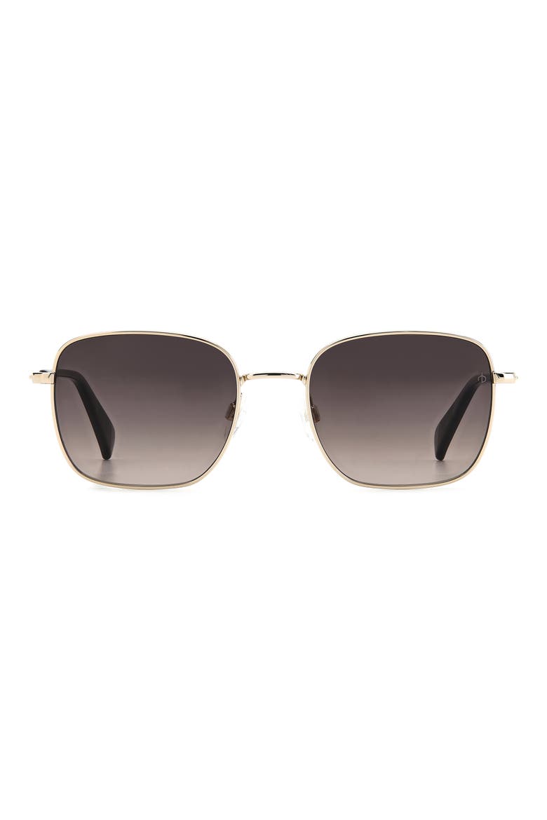52mm Gradient Square Sunglasses, Main, color, GOLD/ BROWN GRADIENT