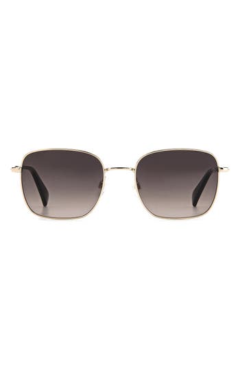 Rag & Bone 52mm Gradient Square Sunglasses In Gold/brown Gradient