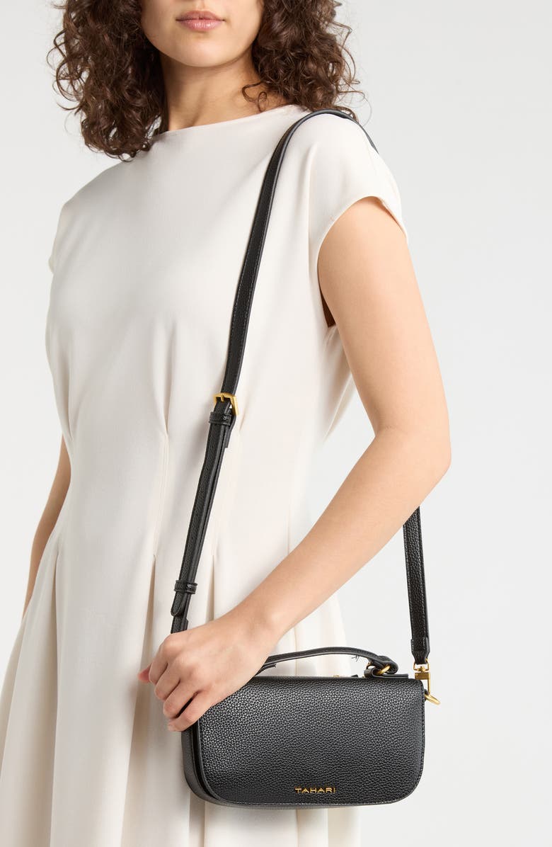 T Tahari Jetset Top Handle Bag with Pouch, Alternate, color, Black