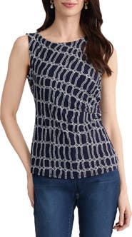 Jones New York Side Pleat Top