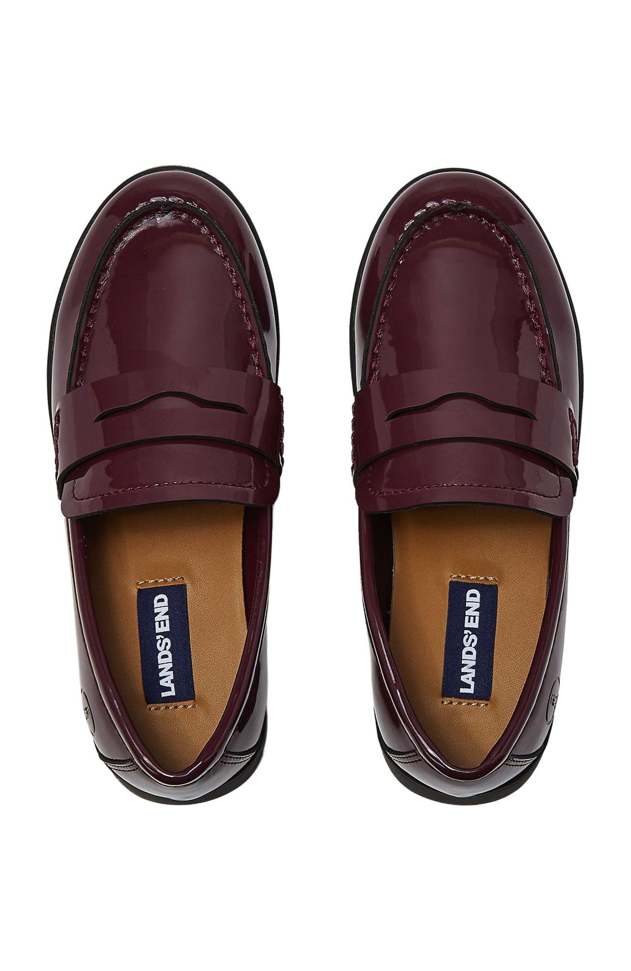 Kids Slip On Everyday Penny Loafer, Alternate, color, Royal Burgundy Patent
