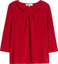 KASPER Sleeveless Twist Front Jersey Top