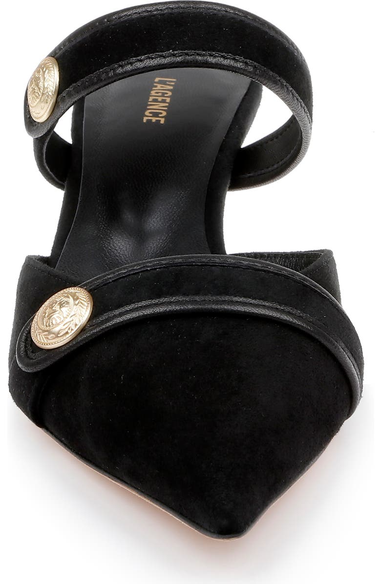 L'AGENCE Gilliane Mary Jane Pointed Toe Kitten Heel Mule, Alternate, color,