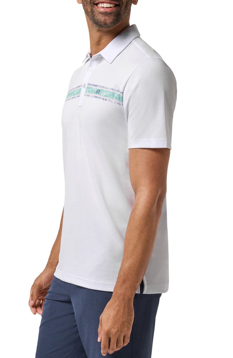 TravisMathew All Day Drift Chest Stripe Polo, Alternate, color, White