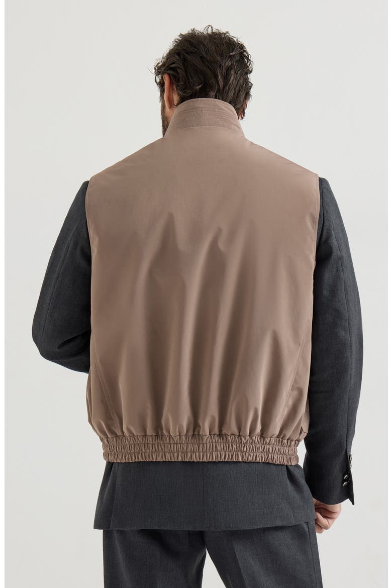 Nylon vest with padding, Alternate, color, Hazelnut