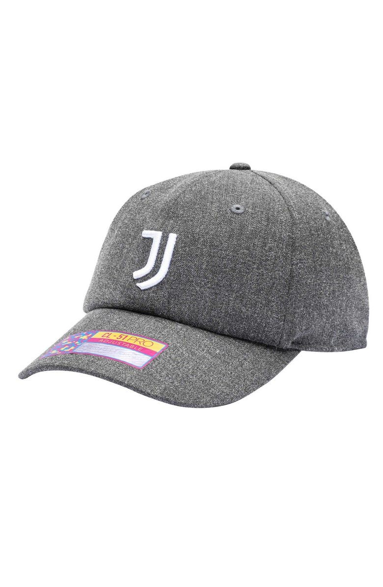 FAN INK Men's Heather Black Juventus Berkeley Classic Adjustable Hat, Main, color, Heather Black