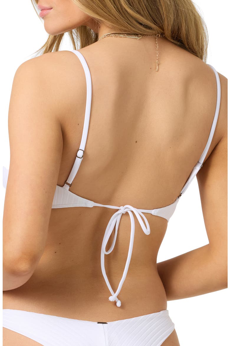Shorebreak Rib Surfside Bikini Top, Alternate, color, WHITE