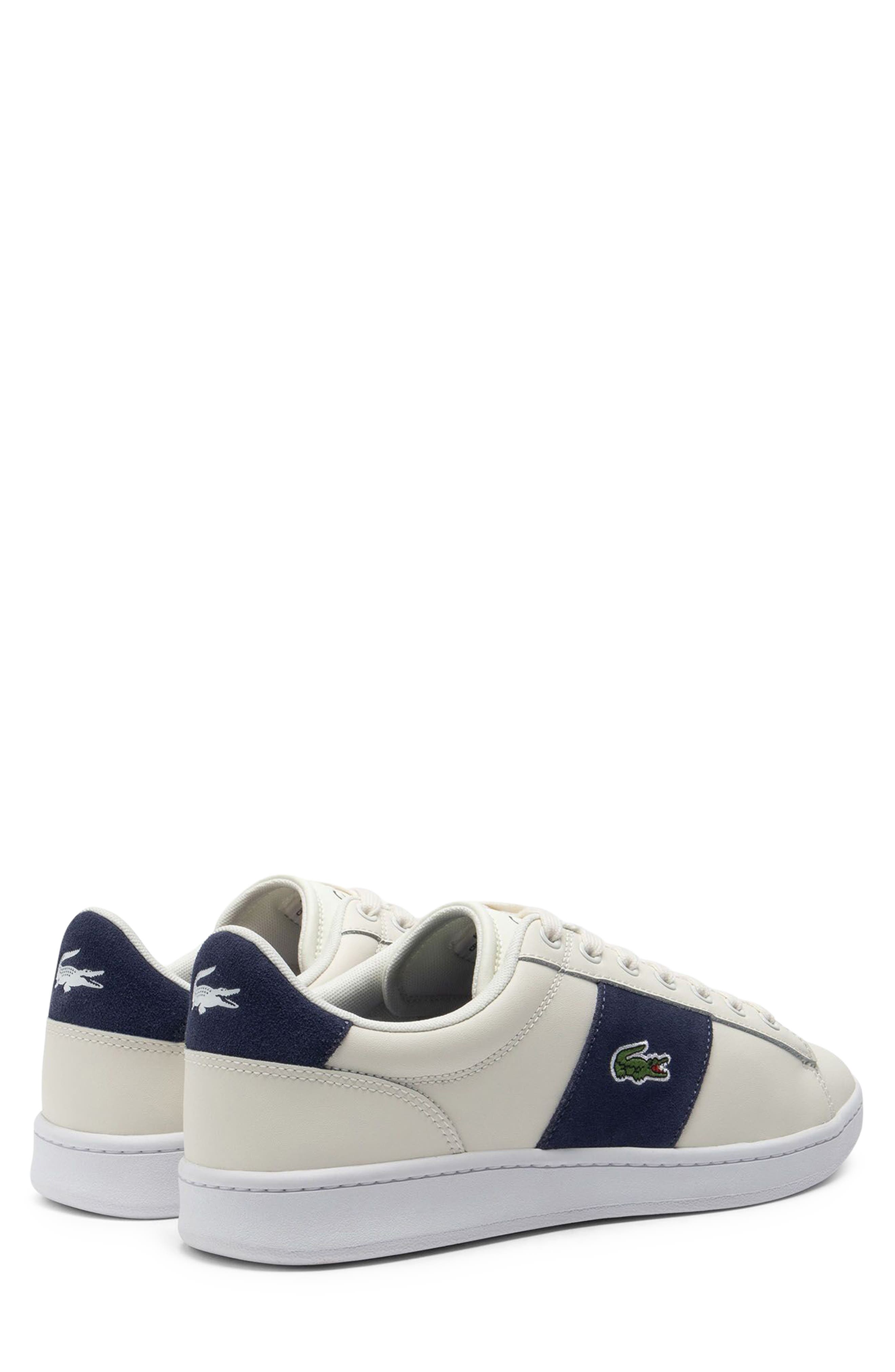Lacoste Carnaby Sneaker, Alternate, color, Off White/ Dark Blue