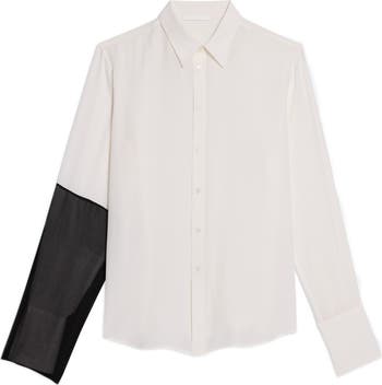 Relaxed Silk Button-Up Shirt