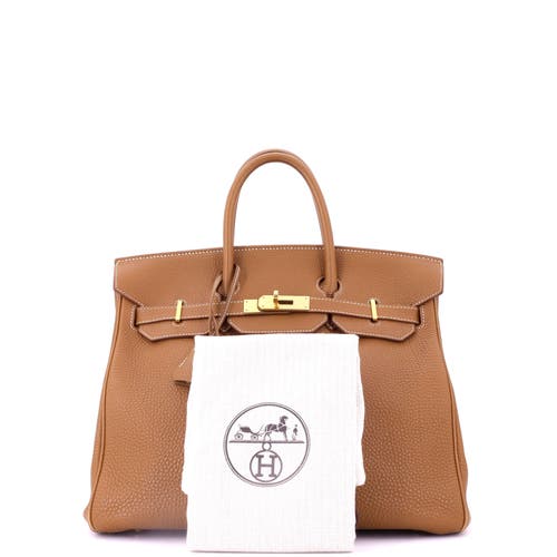 Pre-owned Hermes Hermes Birkin Handbag Brown Togo With Gold Hardware 30 In Gold