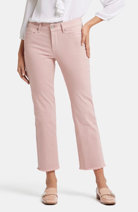 Marilyn Frayed Ankle Straight Leg Jeans