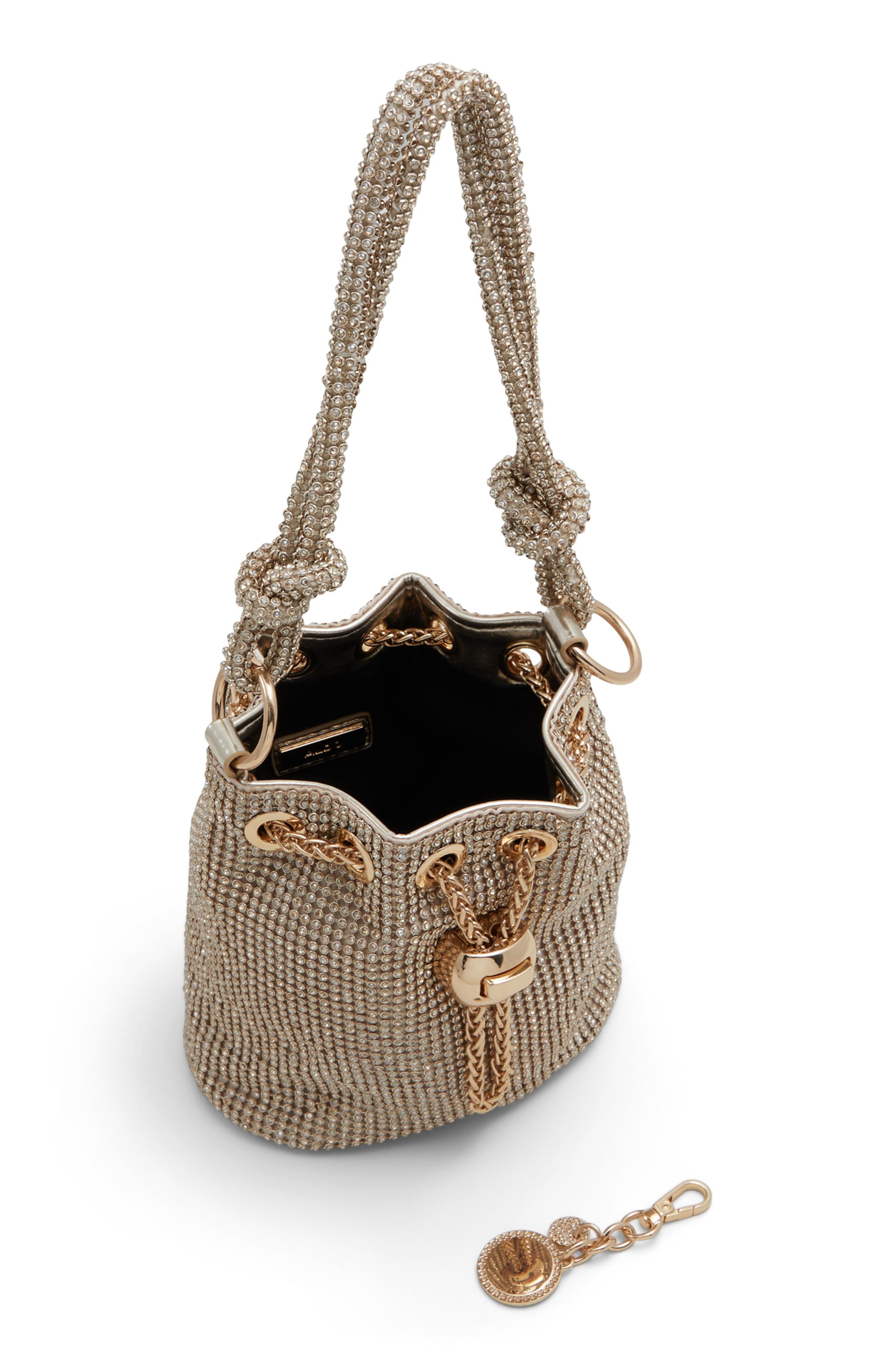 ALDO Marvelax Mesh Bucket Bag, Alternate, color, 