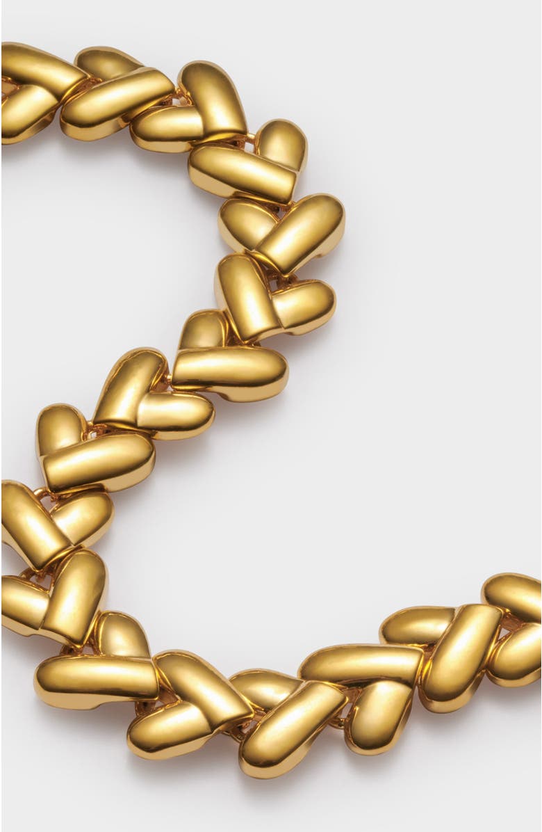 Katie Loxton Heart Link Bracelet, Alternate, color, Gold Coated