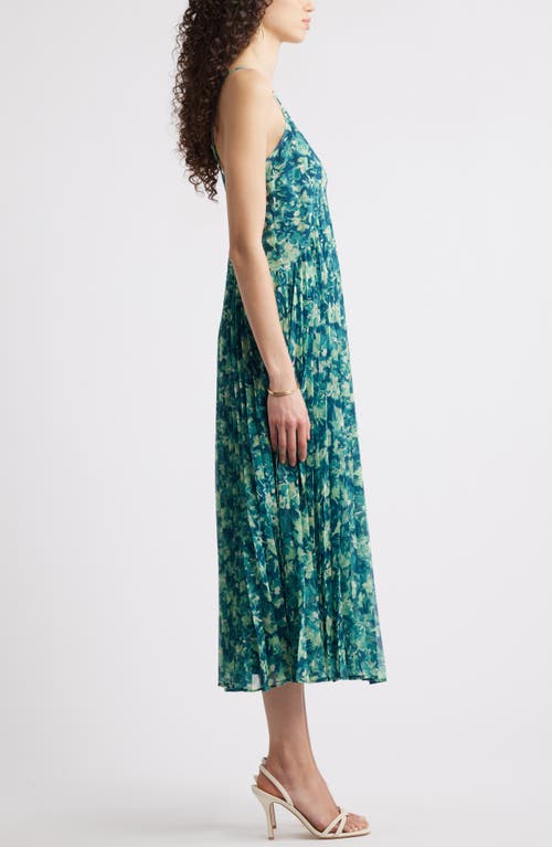 Chelsea28 Floral Pleated Sundress In Green