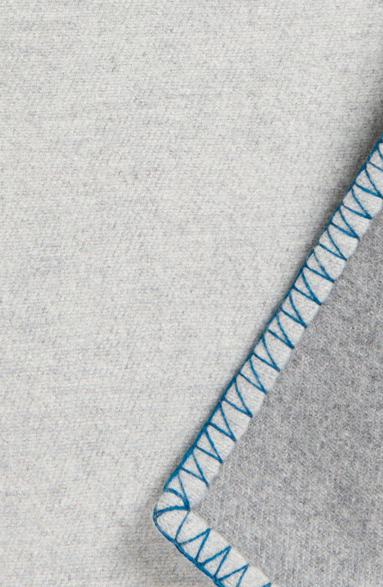 Johnstons of Elgin Blanket Stitch Reversible Wool & Cashmere Throw Blanket, Alternate, color, 