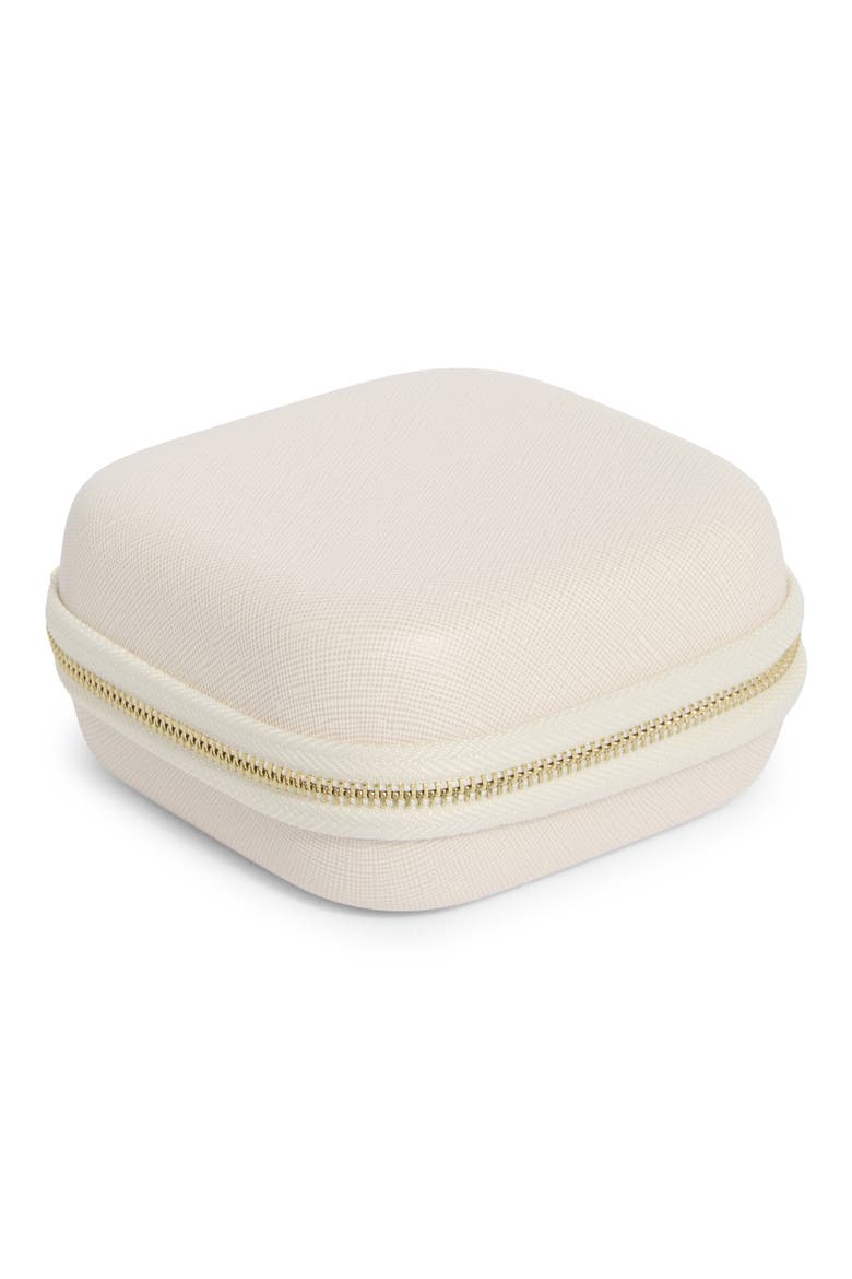 Square Zip Jewelry Box, Main, color, CREAM