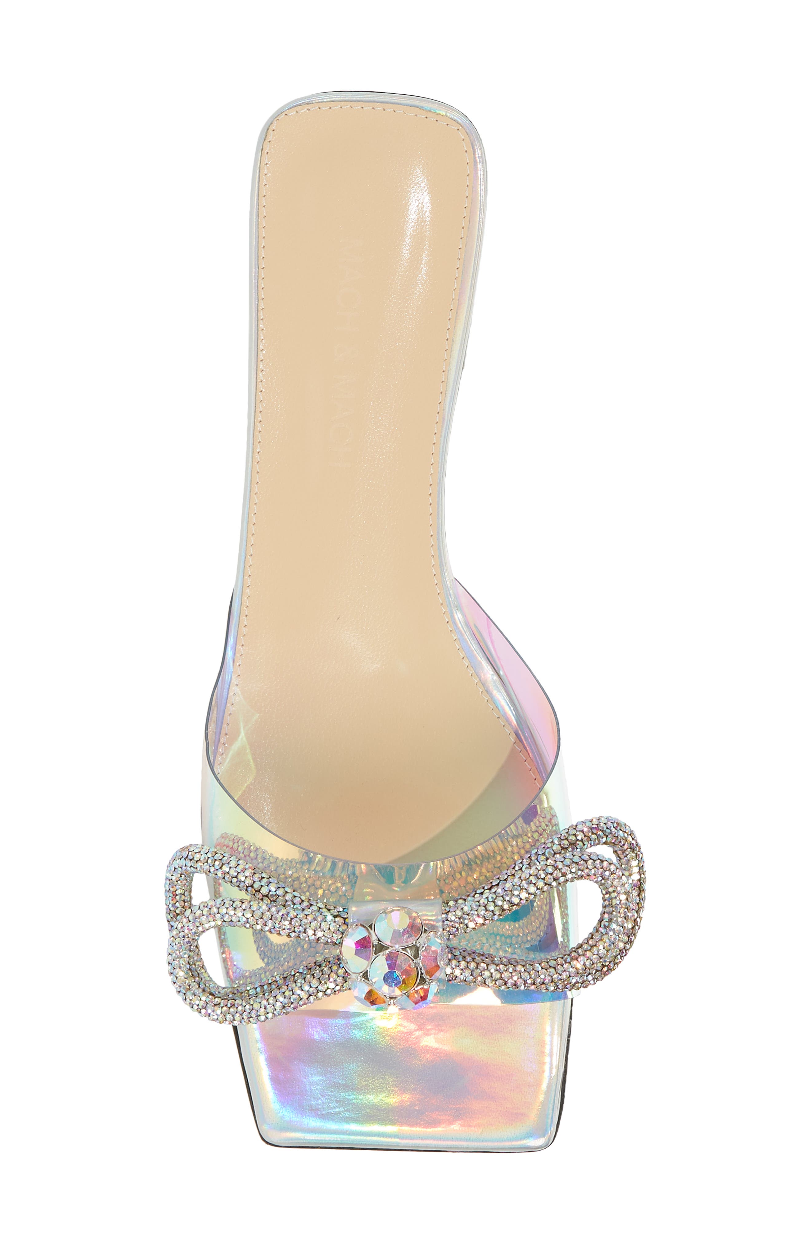 Mach & Mach Double Bow Flat Slide Sandal, Alternate, color, 