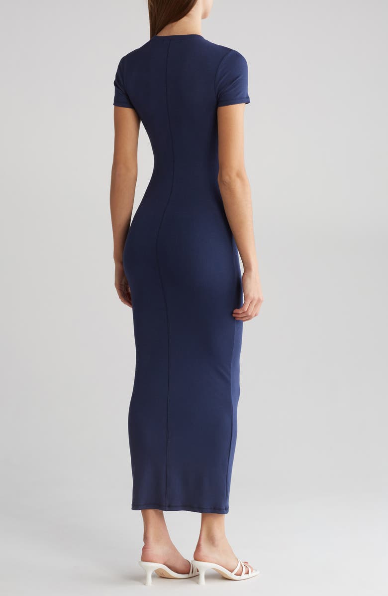 Good American Rib Jersey Maxi T-Shirt Dress, Alternate, color, 