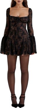 HOUSE OF CB Analissa Long Sleeve Lace Minidress