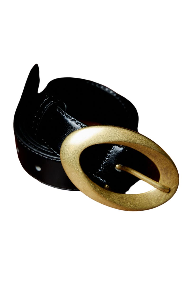 Fortela Teodora Leather Belt, Main, color, Black