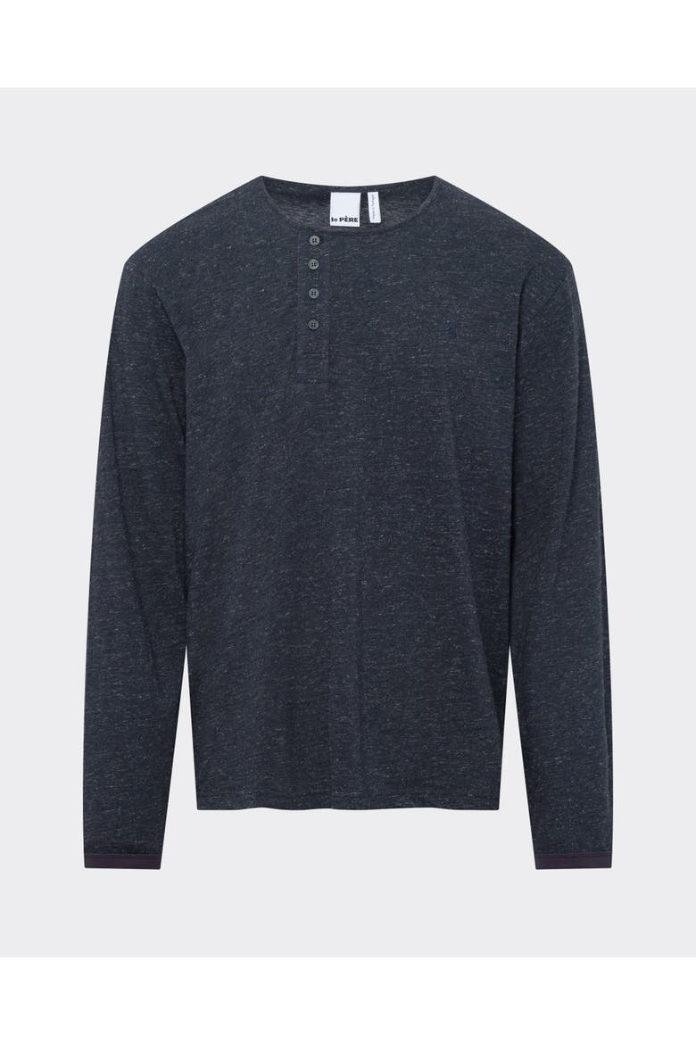 Long-Sleeve Henley, Main, color, Navy