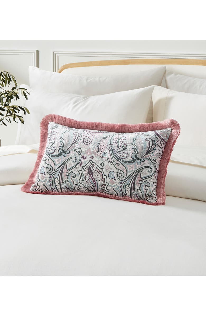 Ted Baker Paisley Velvet Accent Pillow, Alternate, color, Mauve