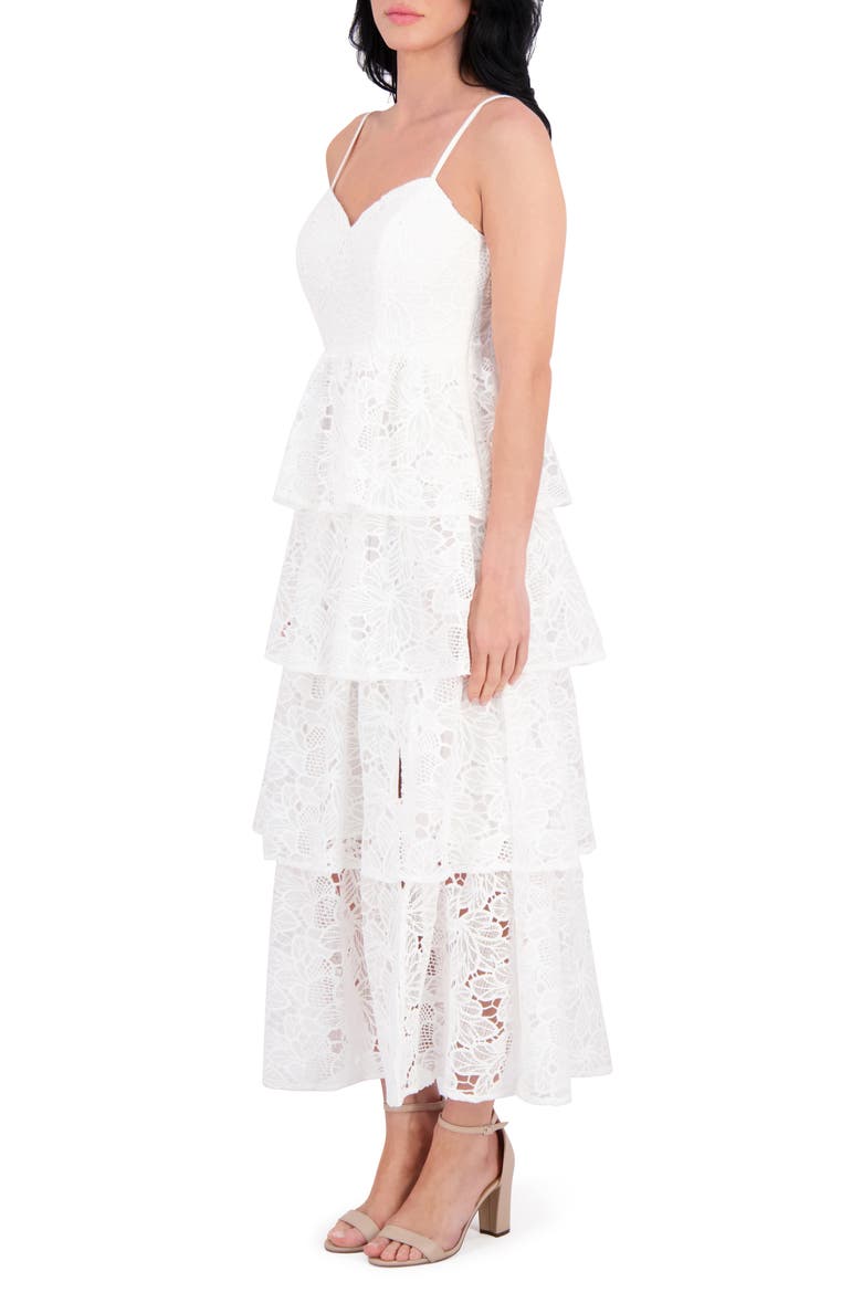 Embroidered Lace Maxi Dress, Alternate, color, WHITE