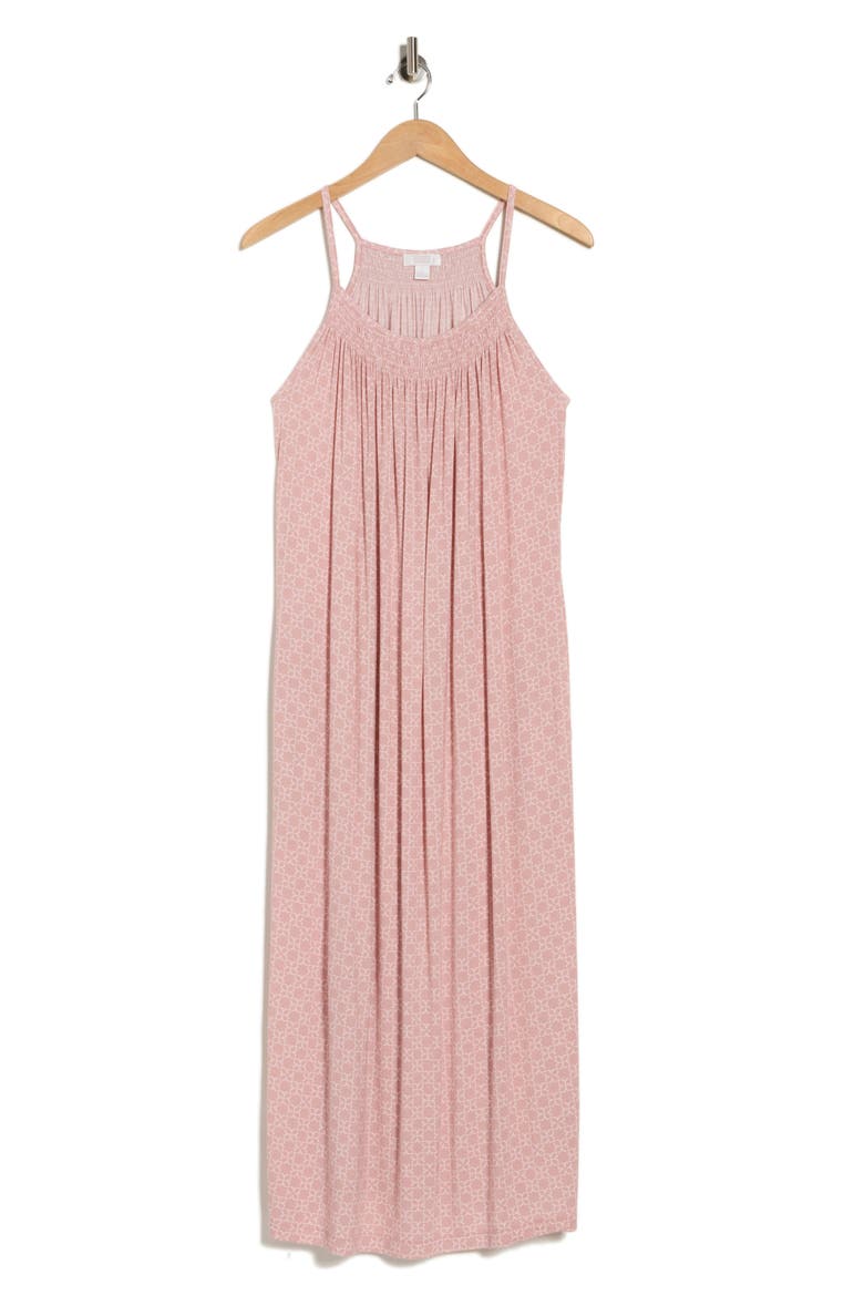 Tranquility Smocked Nightgown, Alternate, color, PINK FLORAL LATTICE