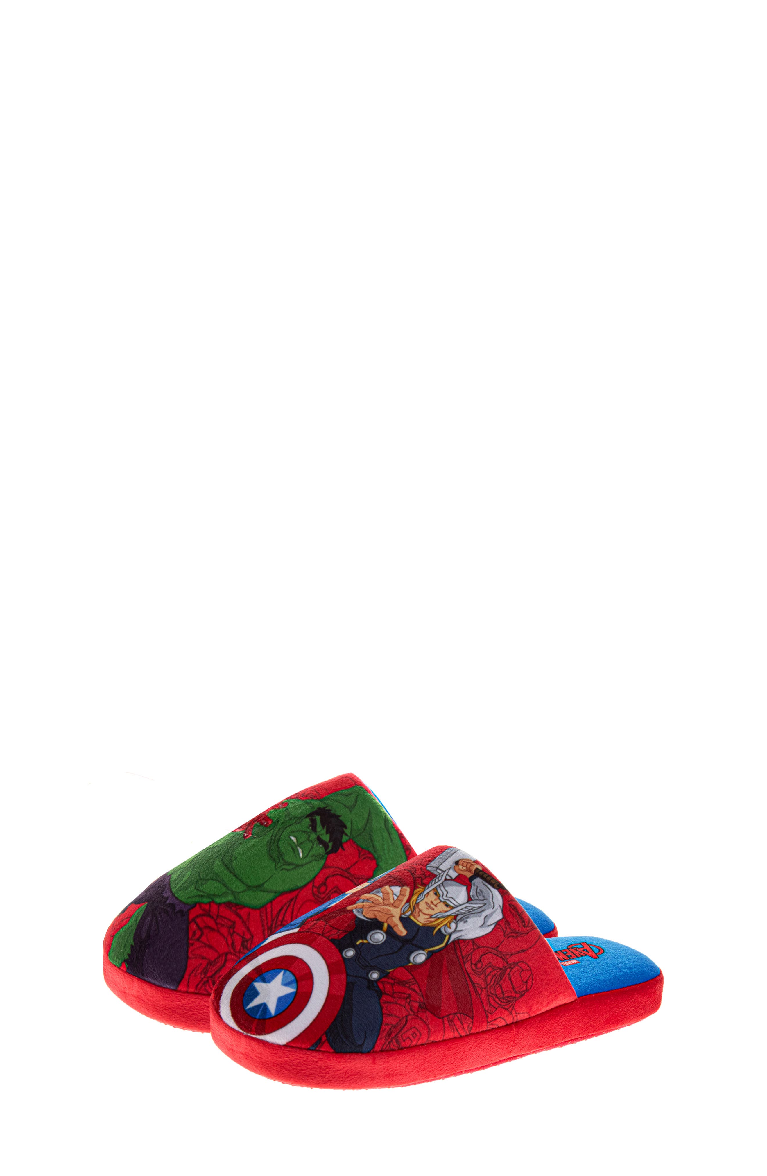 x Marvel Kids' Avengers Slipper, Main, color, RED/BLUE