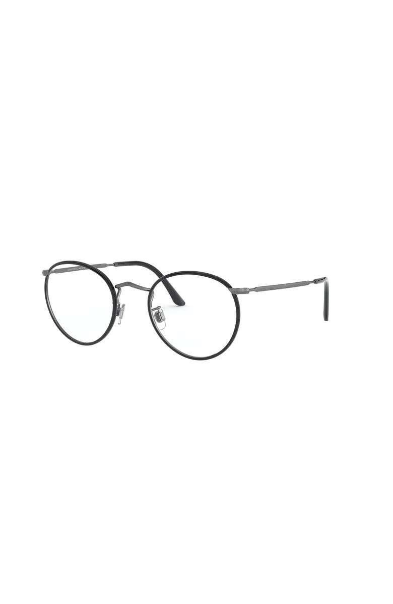 Giorgio Armani 49mm Round optical glasses, Main, color, Black