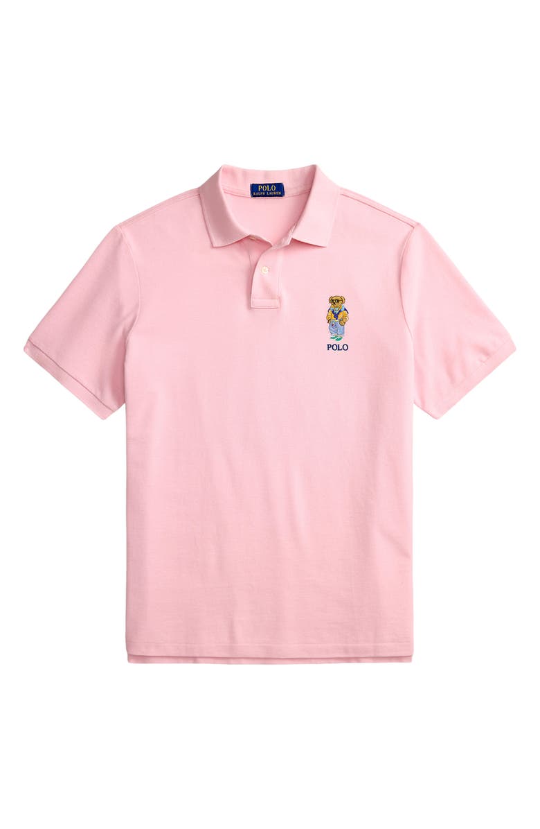 Polo Ralph Lauren Classic Fit Polo Bear Cotton Piqué Polo, Alternate, color, Garden Pink-Summer Bear