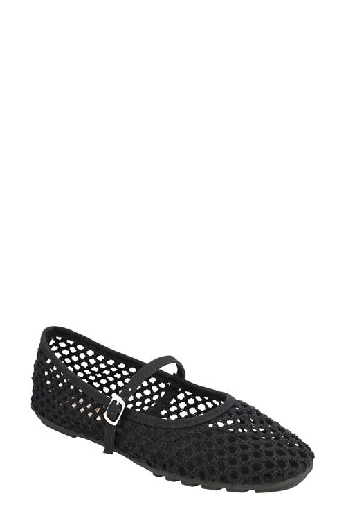 Mia Kora Mary Jane Flat In Black