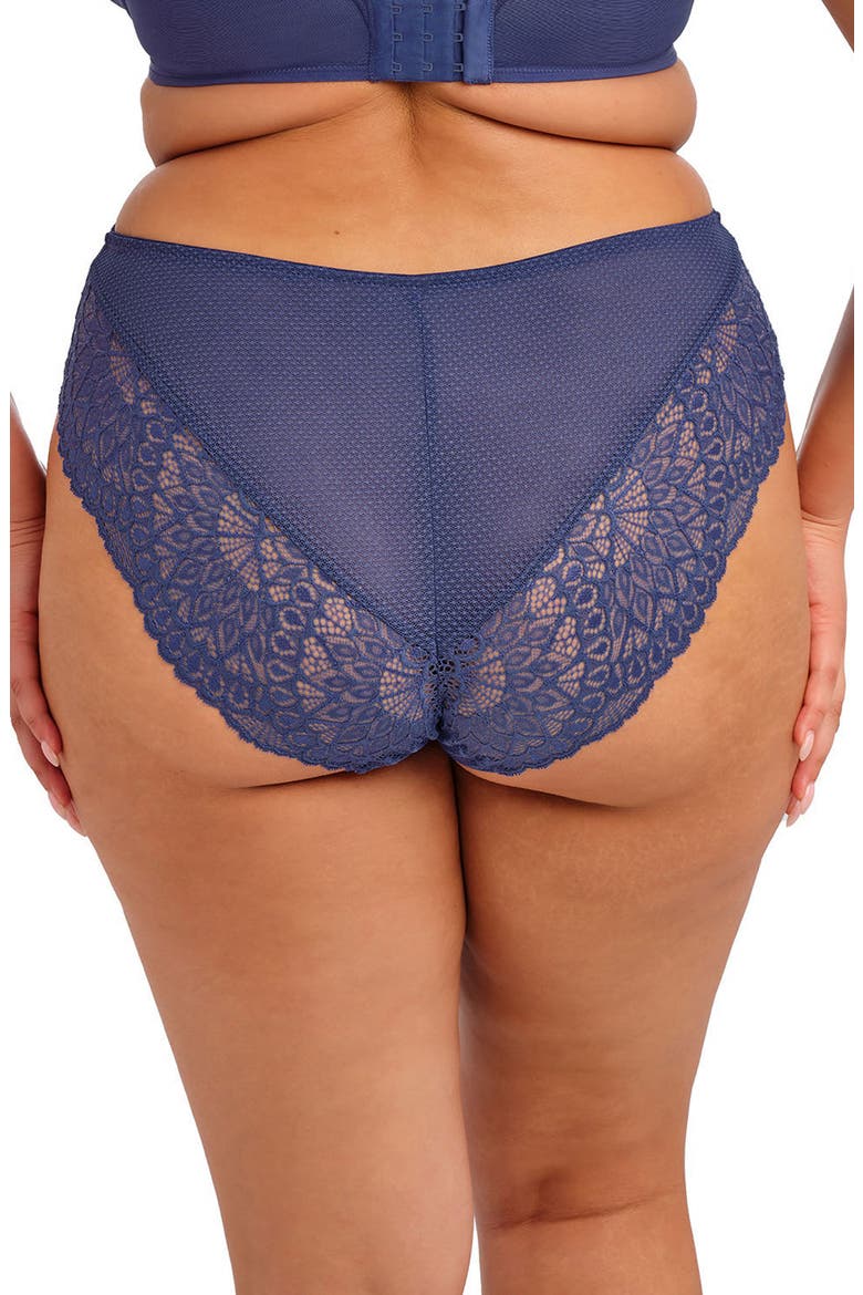 Tiernie Lace Trim Mesh Briefs, Alternate, color, DENIM