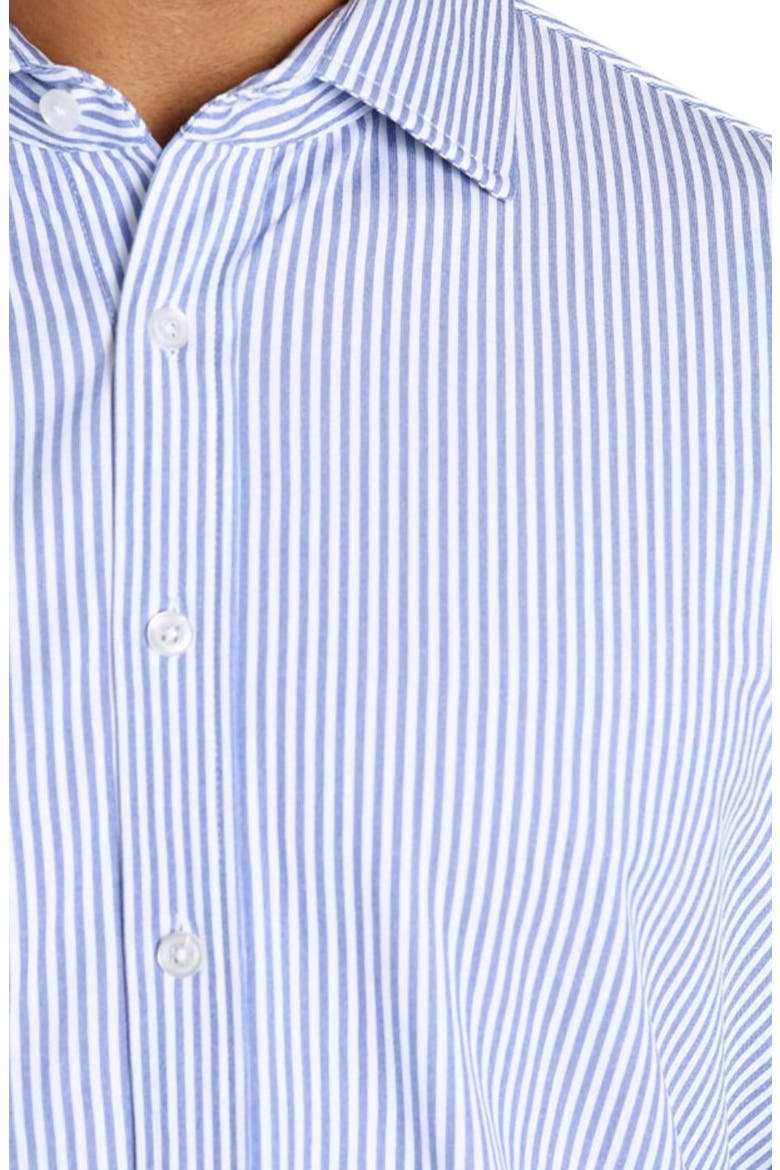 Stripe Button-Up Shirt, Alternate, color, BLUE STRIPE