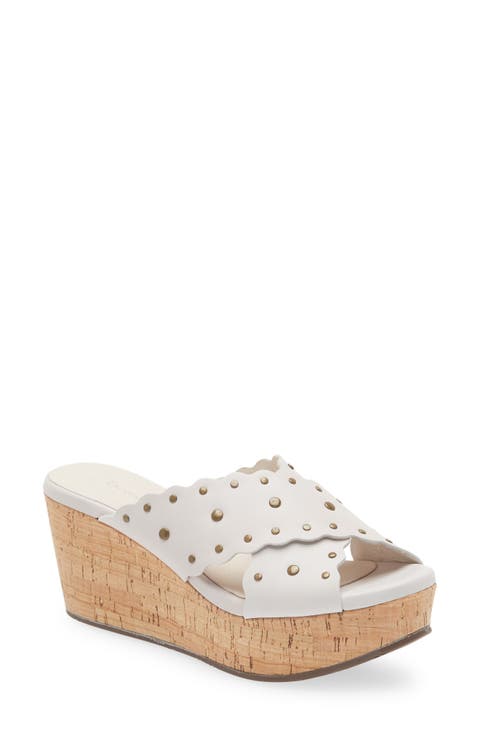 Studded Platform Wedge Sandal (Women)