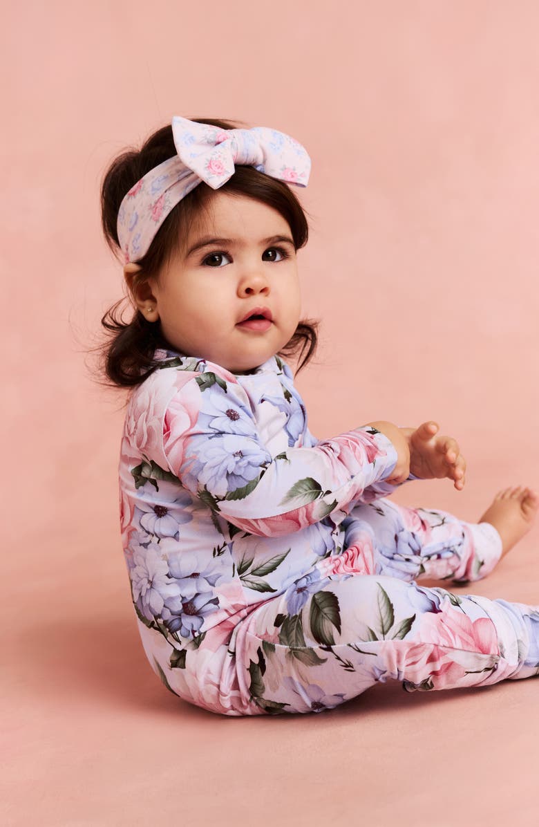 Posh Peanut Fitted Convertible One-Piece Pajamas, Alternate, color, Blue