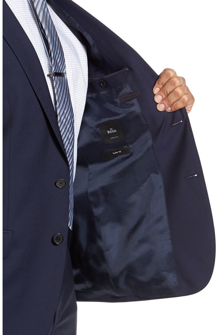 Huge/Genius Trim Fit Navy Wool Suit, Alternate, color, NAVY