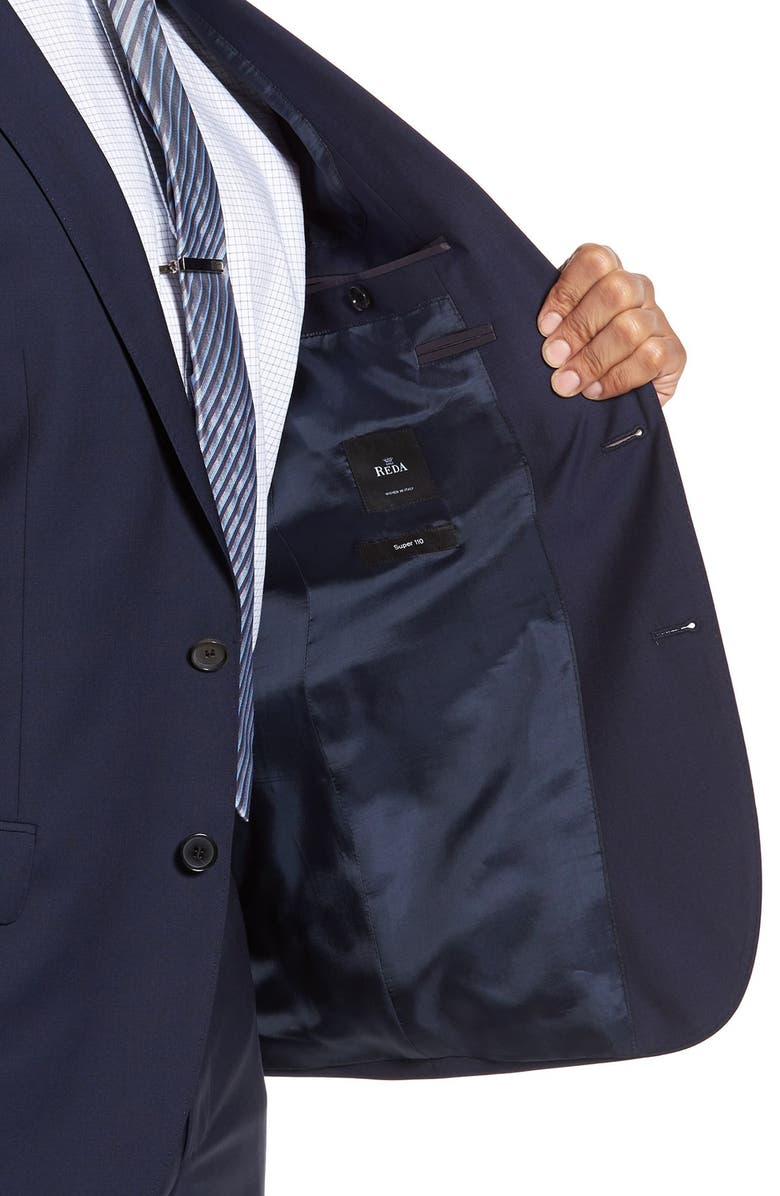 BOSS Huge/Genius Trim Fit Navy Wool Suit, Alternate, color,