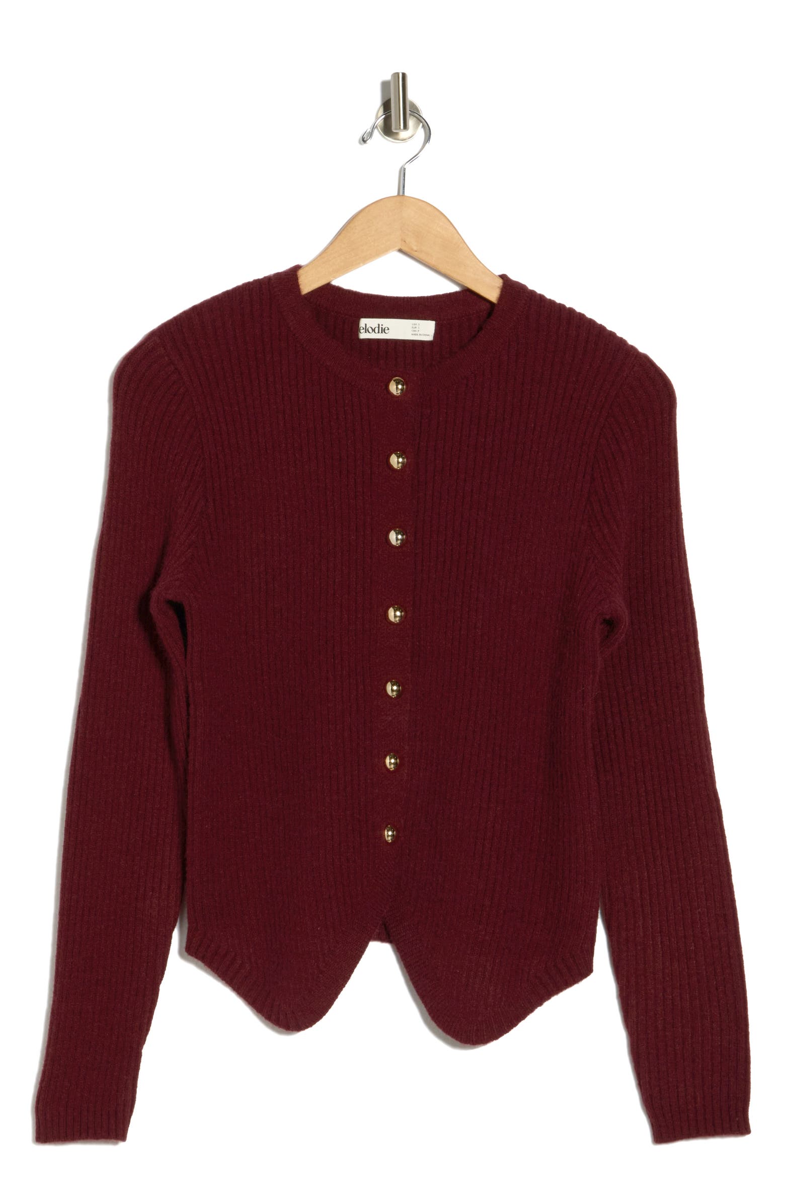 Elodie Cutaway Rib Cardigan | Nordstromrack