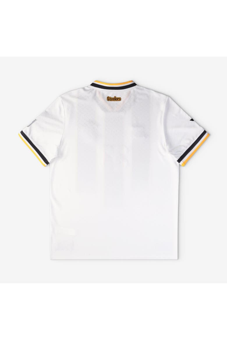 Youth Fanatics White Pittsburgh Steelers Football x Football V-Neck Fan Top, Alternate, color, White