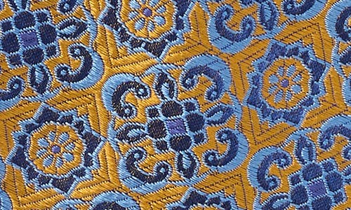 Ted Baker London Adelaide Float Medallion Silk Blend Tie In Yellow