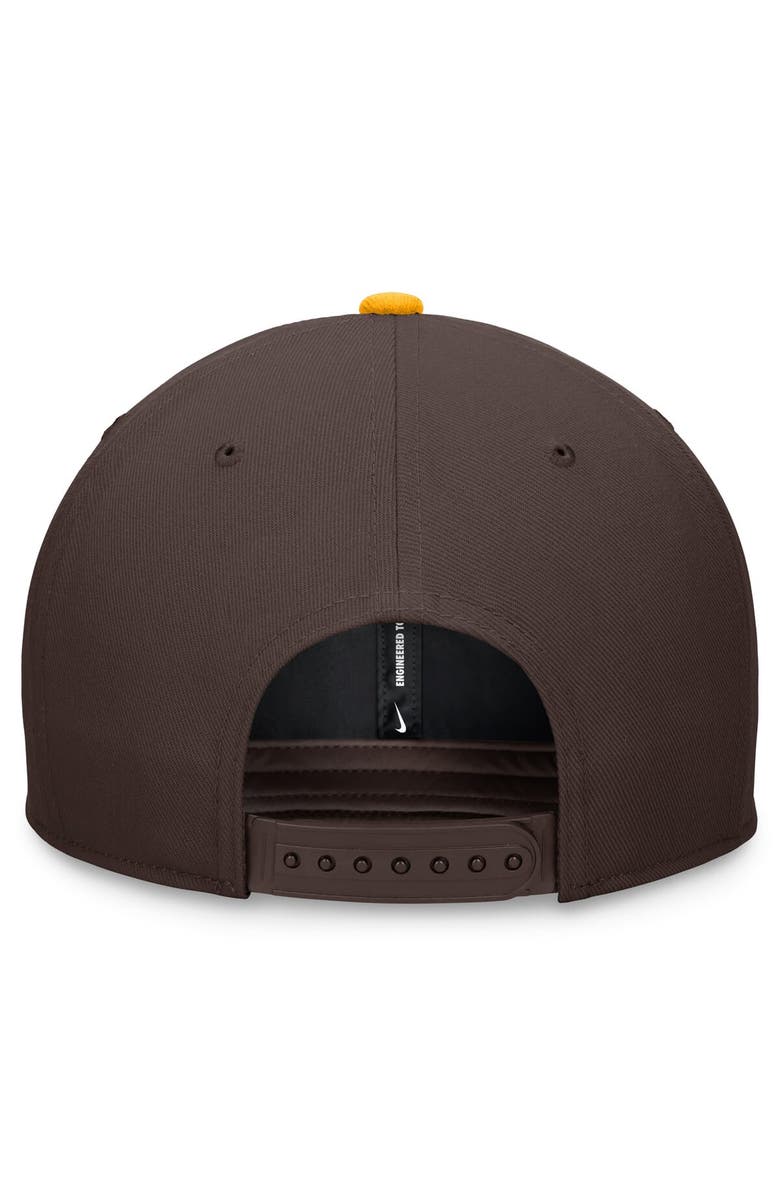 Nike Men's Nike Brown/Gold San Diego Padres Evergreen Two-Tone Snapback Hat, Alternate, color, Brown
